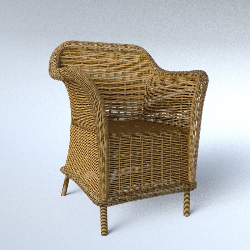 3d model wicker chair
