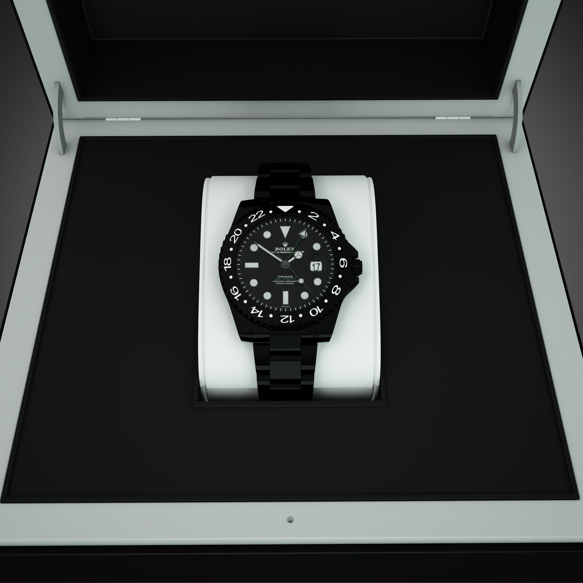 rolex titan black replica 3d model