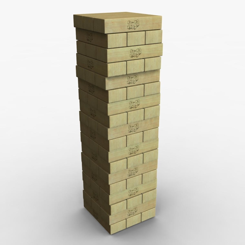 Ma Jenga Realistic Fall