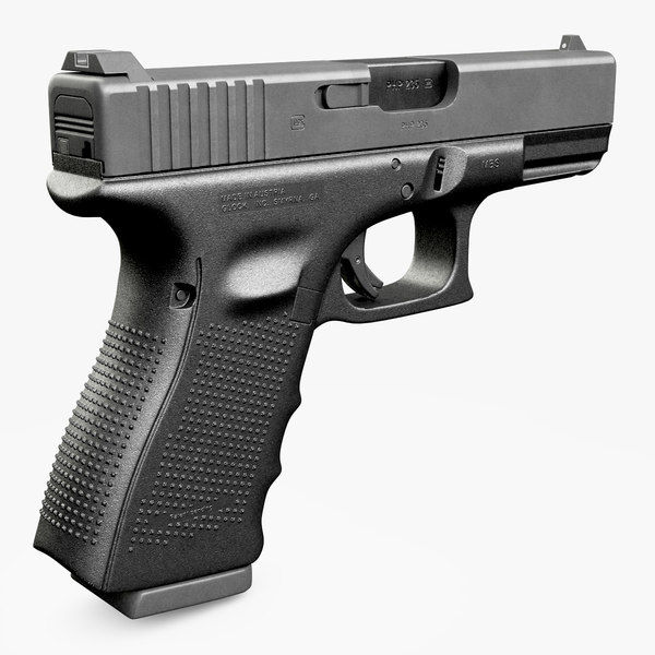 3d model gun glock 19 gen4