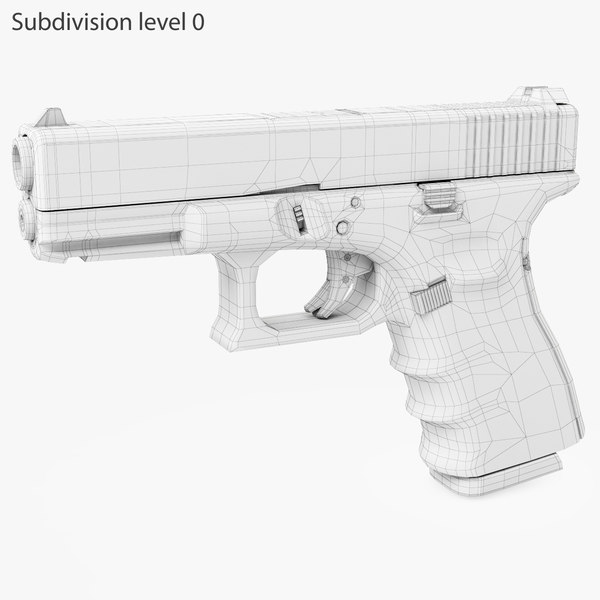 3d model gun glock 19 gen4