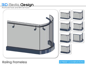 3d 3dmd railing frameless model
