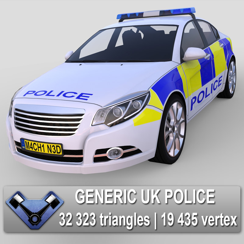 3d model generic police car majestic