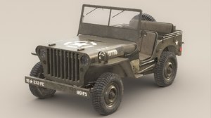3d willys army jeep