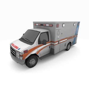 3d model e-350 ambulance