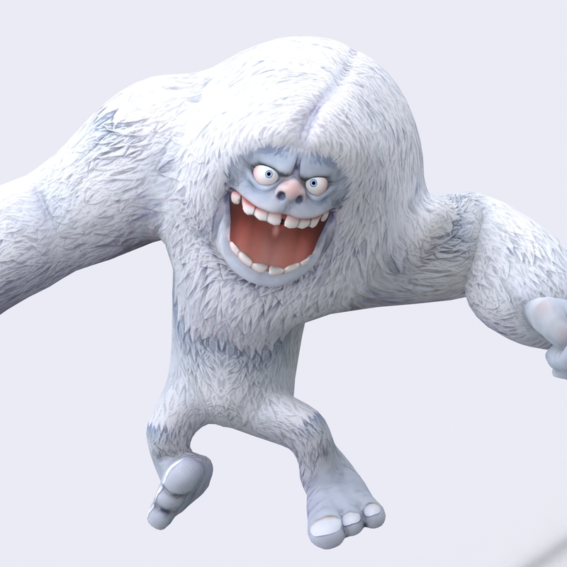 3d toon yeti