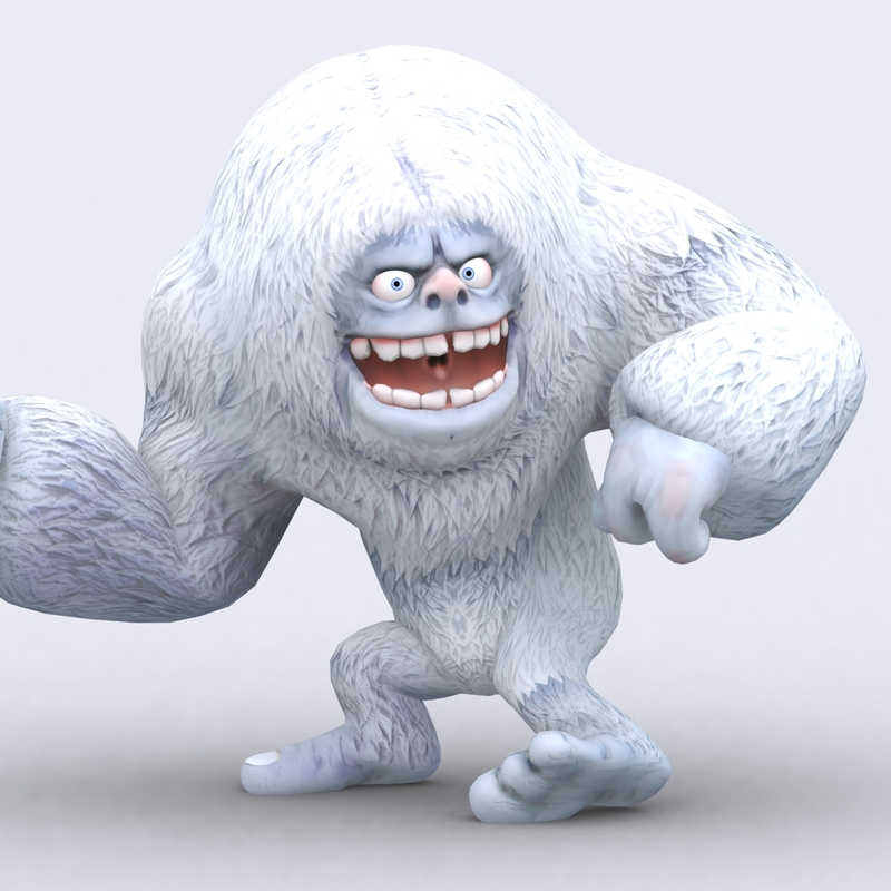 3d toon yeti