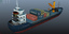 3d cargo ship - model