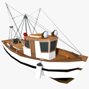 stylized fishing boat x