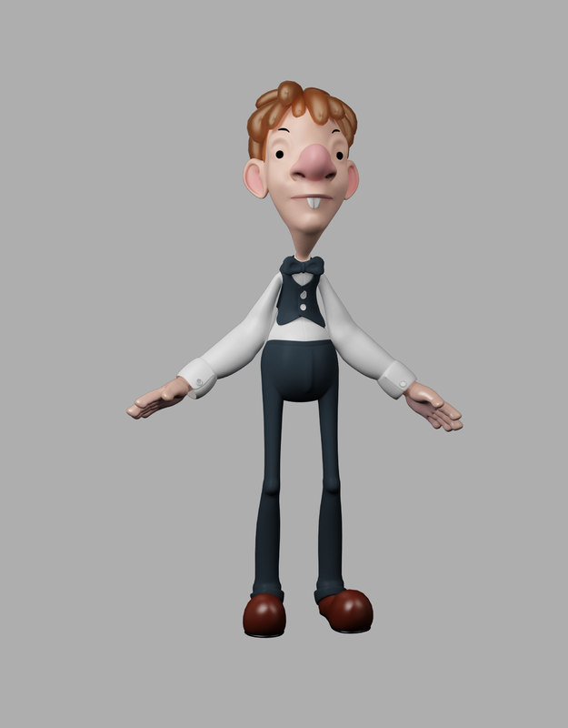 3d model willey cartoon character