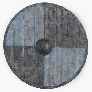 wooden shield vikings 3d 3ds