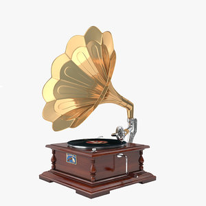 gramophone phonograph 3d model