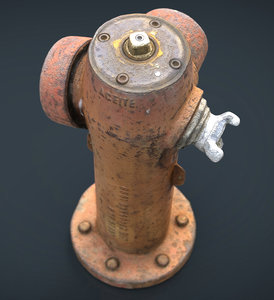 3d realistic hydrant model