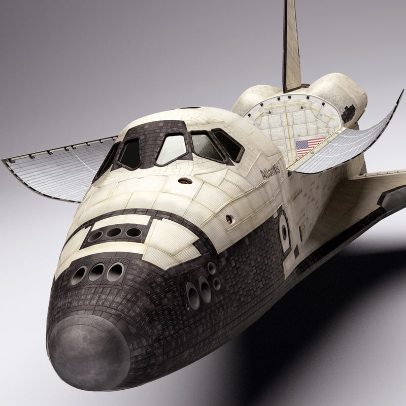 space shuttle 3d obj