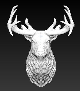 3d model deer head