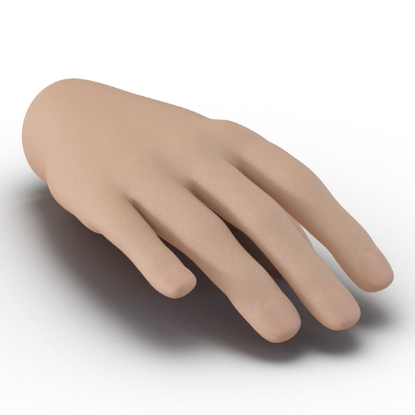 3d model of plastic hand