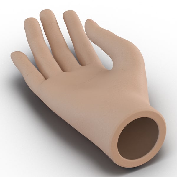 3d model of plastic hand
