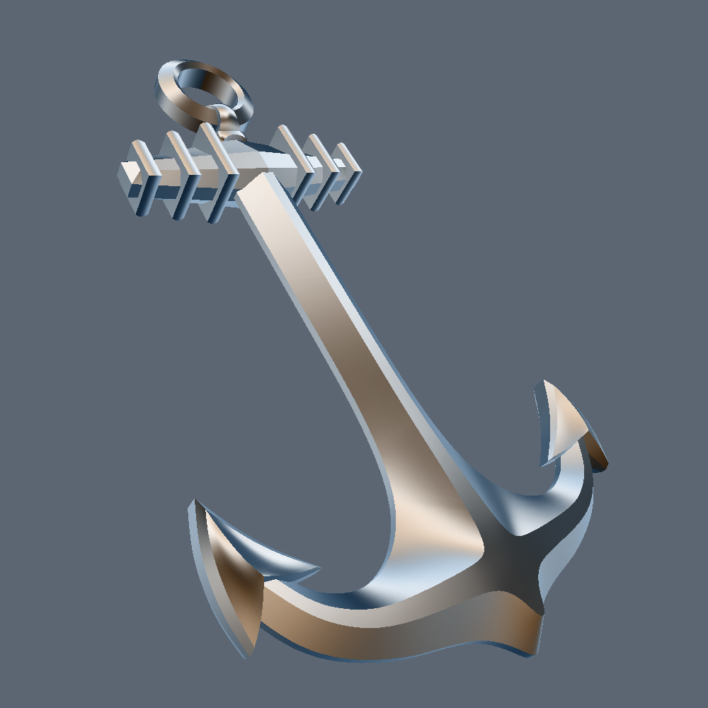3d model ship anchor