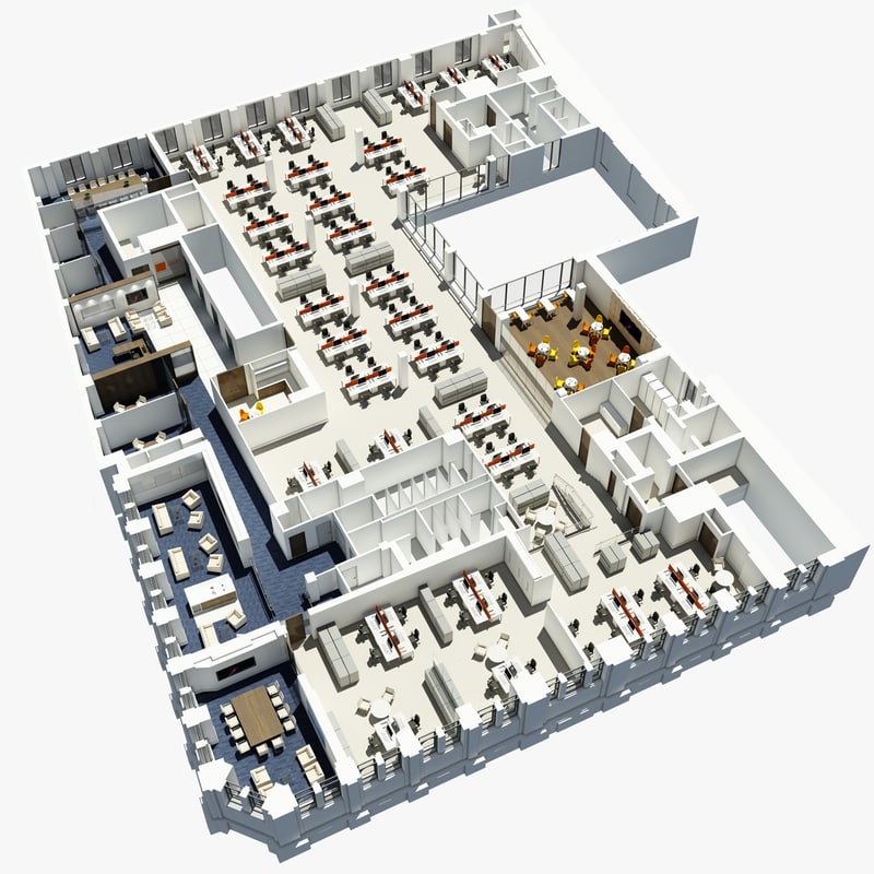 office plan 3d model