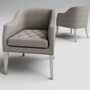 3d model ralf linen chair