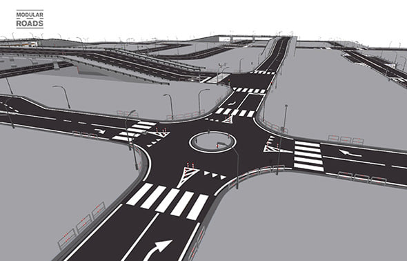 模块化公路件3d模型