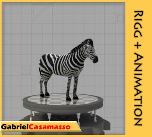 3d model zebra animation