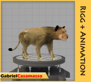 female lion 3d model