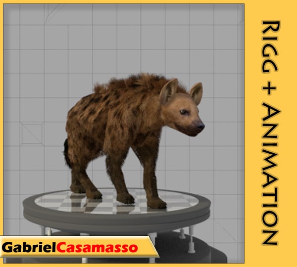 3d hyena animation