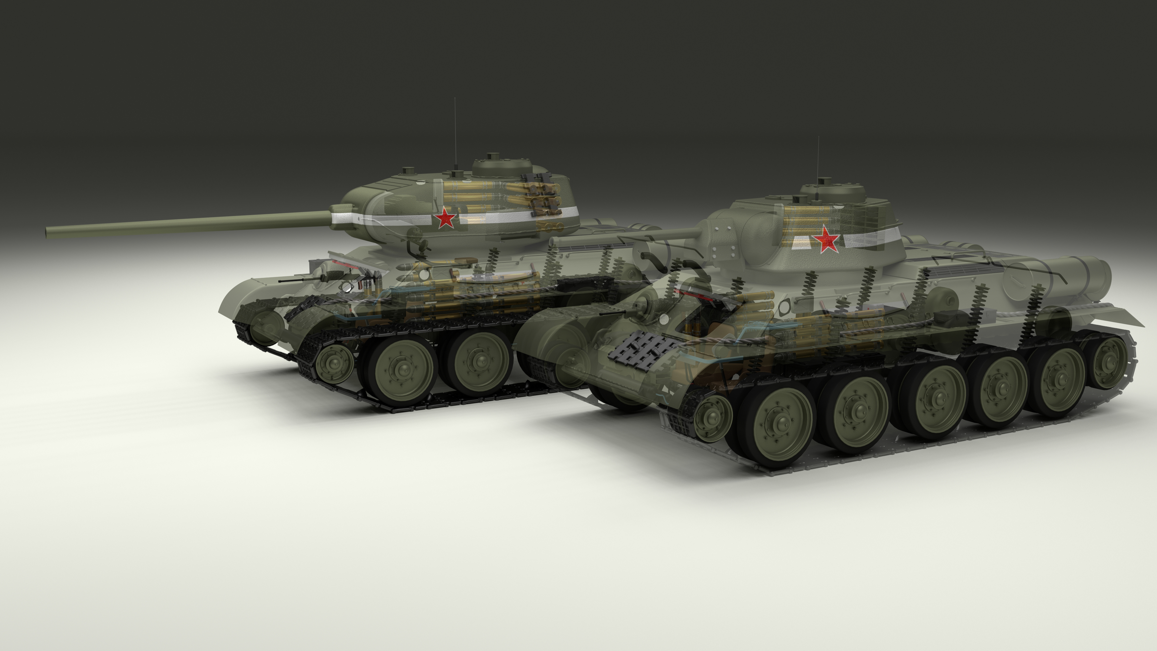 T 34 76 85 Panzer Mit Innenausstattung