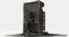 3d destroyed ruined building skyscrapers model