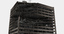 3d destroyed ruined building skyscrapers model