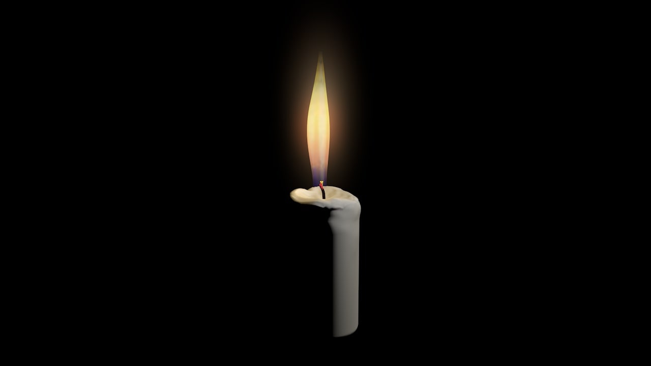 candle 3d c4d