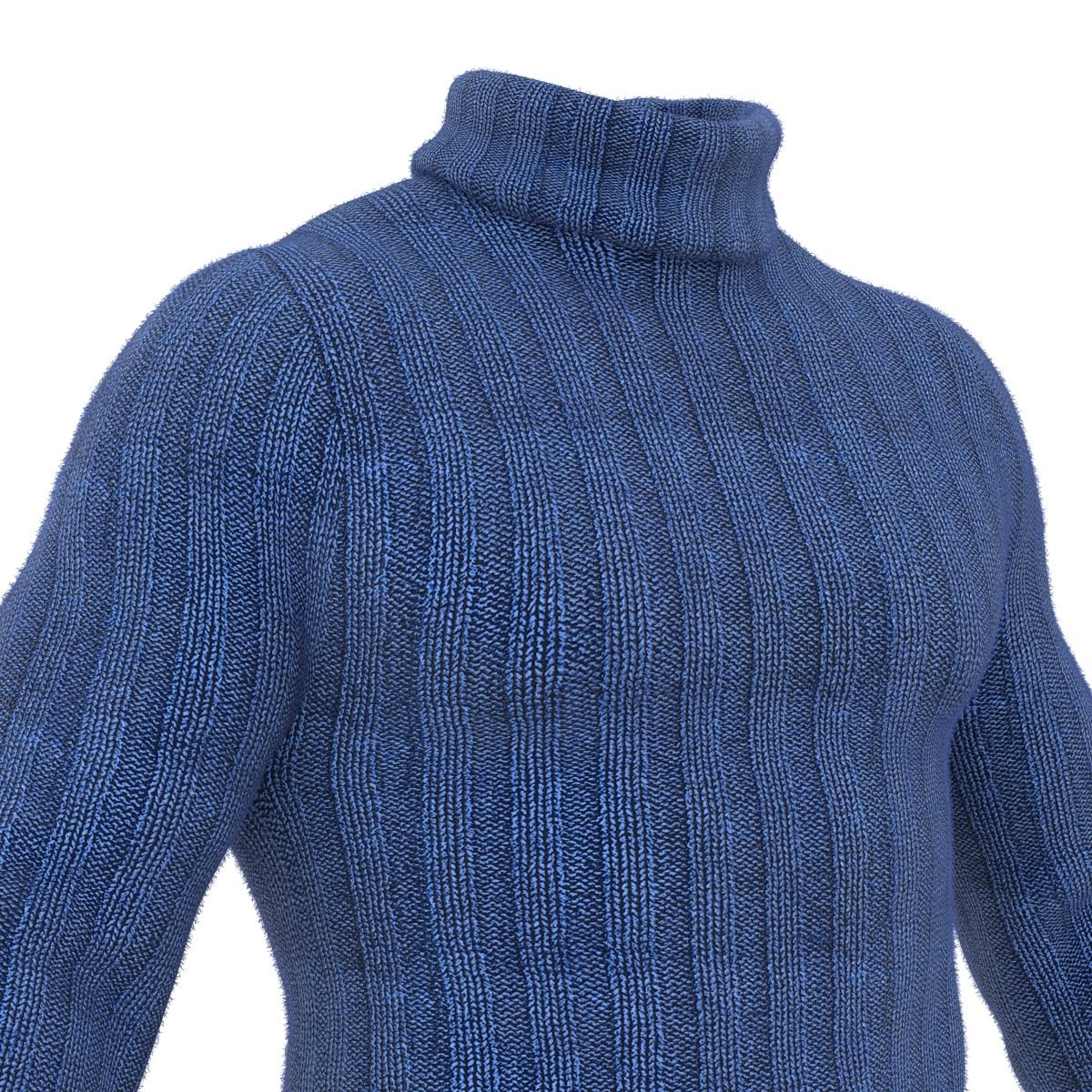 3d model wool sweater blue