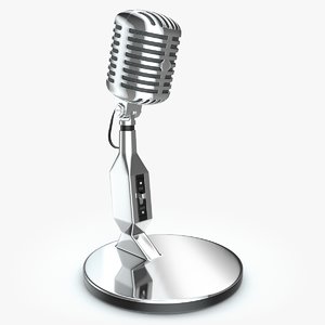 retro microphone 3d model
