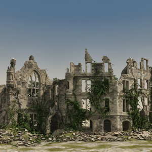 medieval ruined 3d max