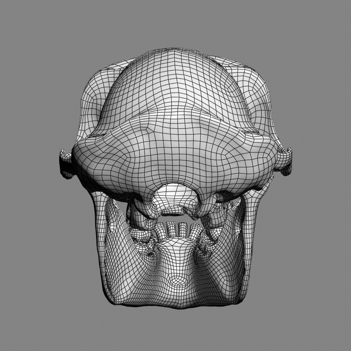 3d gorilla skull