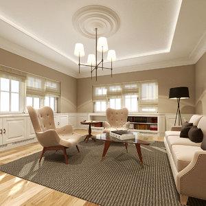 3d model living room
