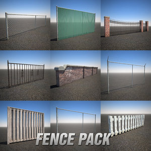 3d fence pack model