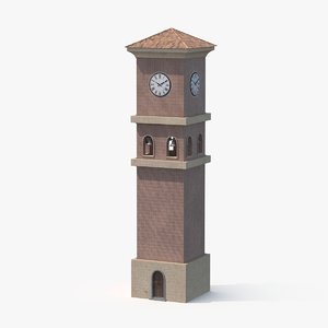 3d clock tower model