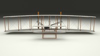 rigged 1903 wright flyer 3d obj