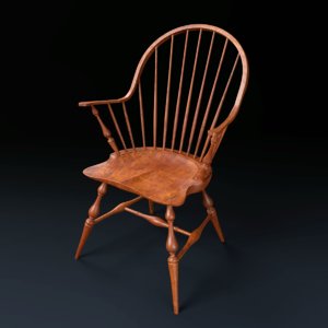 3d model of windsor chair