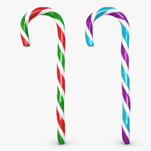 3d realistic candy cane 03