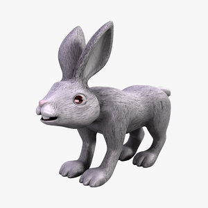 3d model of cartoon rabbit