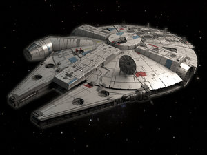 3ds movie millenium falcon space ship