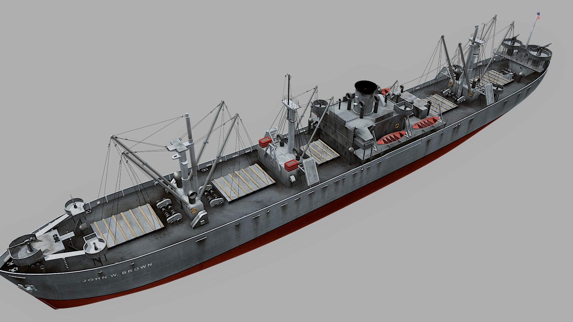 liberty ships 3d model