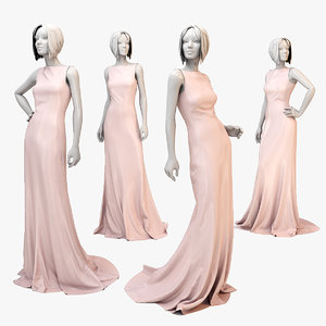 fbx dress mannequin silk