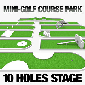 3d park mini golf model