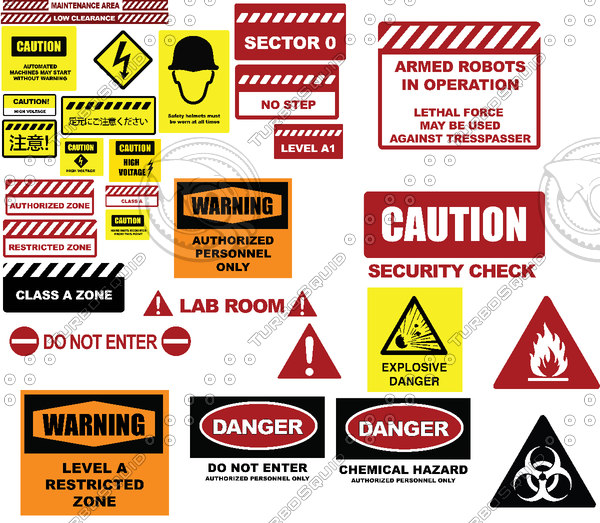 industrial danger signs