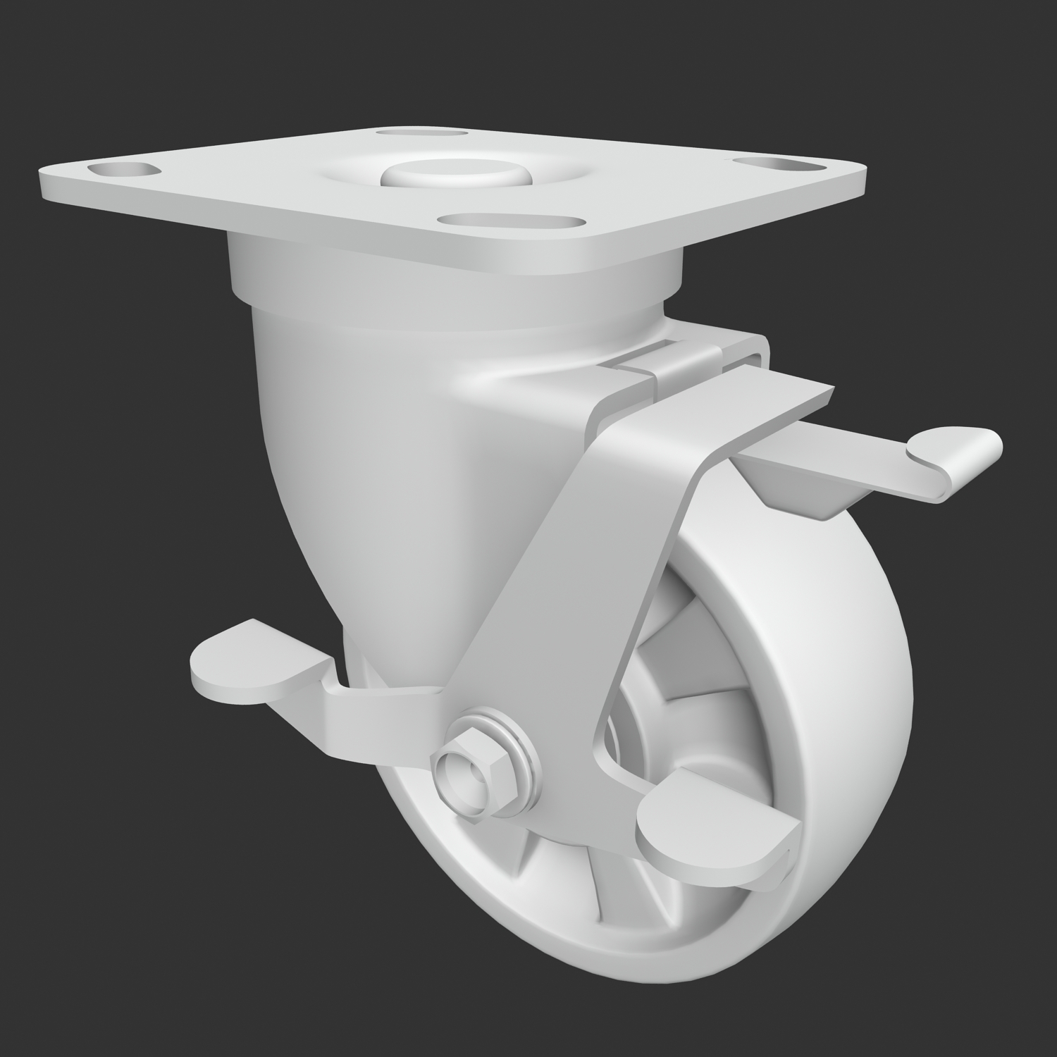 caster wheel 3d max