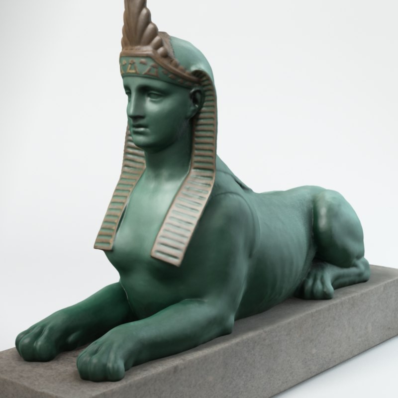 sphinx statue russia 3d model